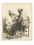 Buy Dutch Woman at Her Spinning Wheel with Hanks of Thread at Her Feet at AllPosters.com
