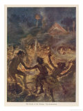 Buy The Religious and Patriotic Frenzy of the Pai Marire (Hauhau Sect) as They Dance Around a Fire at AllPosters.com