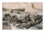 Buy German Artillery Struggle Through the Mud While Under Enemy Fire at AllPosters.com
