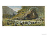 Buy Bernadette Accompanied by a Sizeable Crowd Asks the Apparition at AllPosters.com