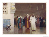 Buy Egyptian Moslems at Prayer in a Mosque at AllPosters.com