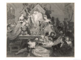 Buy Dwarf Stirs the Punchbowl at a Lively Christmas Party at AllPosters.com