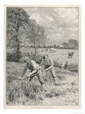 Buy Mowing Clover Two Men with Scythes at AllPosters.com