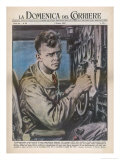 Buy Charles Augustus Lindbergh in the Cockpit of His Monoplane Spirit of St. Louis at AllPosters.com