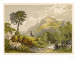 Buy Scottish Highland Moor Scene with a Stag Set Against Majestic Hills at AllPosters.com