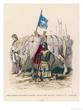Buy French Chevalier Banneret (Horseman Carrying a Banner) Prays Before Leaving for the Second Crusade at AllPosters.com