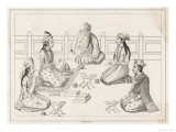 Religious Sage Gives Instruction to Four Students Probably at a Royal Court