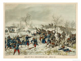 Buy Battle of Mans-Champagne the Battle Taking Place on a Snow-Covered Plain at AllPosters.com