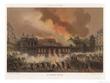 The Burning of the Palais Royal Paris Severely Damaged by the Communards Giclee Print
