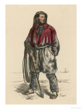 French Whaler Standing with His Rope and Harpoon