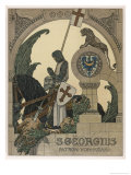 Saint George Praying after Slaying the Dragon