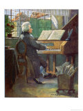 Buy Wolfgang Amadeus Mozart the Austrian Composer Playing the Harpsichord at AllPosters.com