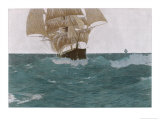 Buy "Before the Wind", a Ship Sets Her Out-Riggers to Take Advantage of a Favorable Wind at AllPosters.com