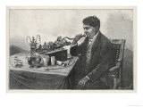 Buy Thomas Alva Edison American Inventor Speaking into His Perfected Phonograph at AllPosters.com