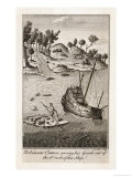 Robinson Crusoe Salvages Goods from the Wrecked Ship