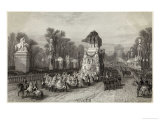Buy His Ashes are Brought to Paris and a Procession Takes Them Down the Champs Elysees at AllPosters.com