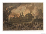 The Burning of the Hotel de la Ville Paris Destroyed by the Communards Giclee Print