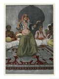 Buy Woman (Probably Egyptian) Performs the Bauchtanz Accompanied by a Singer and Musicians at AllPosters.com