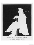 Buy George Gordon Lord Byron a Silhouette of the English Romantic Poet in Profile Sitting on a Chair at AllPosters.com