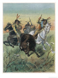Buy Native Americans Hunting Buffalo at AllPosters.com