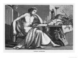 Aristotle Greek Philosopher as a Young Man Reading at His Desk