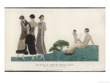 Buy Fur Trimmed Coat and 3 Evening Dresses by Paul Poiret at AllPosters.com