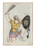 Buy Orion Giant Hunter Clubbing a Lion at AllPosters.com