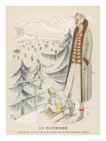 Buy Fashionable Woman and Her Child Watch an Ice Skater at AllPosters.com