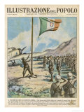 Buy The Italian Colours are Raised Over Gambela Airport at AllPosters.com
