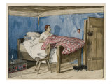 Buy Young Woman is Woken up by a Cat Entering Her Bedroom at AllPosters.com
