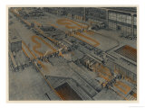 Buy An Overhead View of the Rolling Mills at Longwy Steelworks in France at AllPosters.com