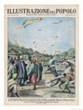 Buy Proclaimation of Italian Sovereignty is Distributed to the People by Aeroplane at AllPosters.com