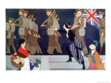 Women Admire the Brave Young Men as They March Away to Death or Glory