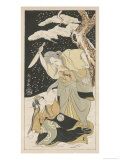 On a Dark and Stormy Night an Old Hag Raises Her Arm to Stab Young Girl