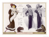 Buy Full-Length Coats in Beaver Fur Trimmed in Otter Opossum or Ermine and a Long Fur Boa or Scarf at AllPosters.com