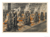 Buy Continuous Rolling Mills at Longwy Steelworks in France at AllPosters.com