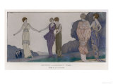 5 Elegant Evening Dresses by Doeuillet Seen by Moonlight, The Newly Fashionable Tunic or Overskirt