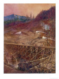 Buy Building a Trestle Bridge at AllPosters.com