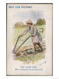 Buy WWI Land Girl Ploughs a Field at AllPosters.com