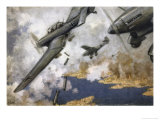 Buy "Stuka" Dive- Bombers Attack the Island of Malta a Vital Allied Base at AllPosters.com