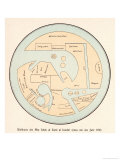 Buy An Arab Map of the World Showing Deserts and Water at AllPosters.com