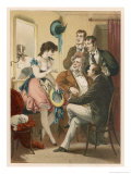 Buy Four Gentlemen are Entertained by an Actress in Her Dressing Room at AllPosters.com