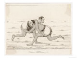 Pair of Indian Wrestlers Wrestle