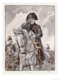 Buy Mounted on His Horse Marengo He Watches the Progress of a Battle with the Aid of a Spy- Glass at AllPosters.com