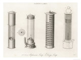 Buy Diagrams Showing the Workings of Stephenson's Lamp and Davy's Lamp at AllPosters.com
