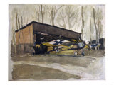 Buy German Monoplane is Cunningly Hidden Away Amongst the Trees at an Airfield at AllPosters.com
