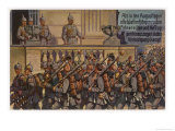 Buy Kaiser Wilhelm II Watches from a Balcony as German Infantry at AllPosters.com