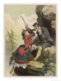 Buy Two Climbers Pause for Amorous Refreshment on a Mountainside at AllPosters.com