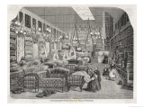 Buy Customers Look Around Brag's Furniture Store in the Rue du Rambuteau Paris at AllPosters.com