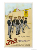 Buy Four Public Schoolboys Enjoy Their Bars of Fry's Chocolate at AllPosters.com